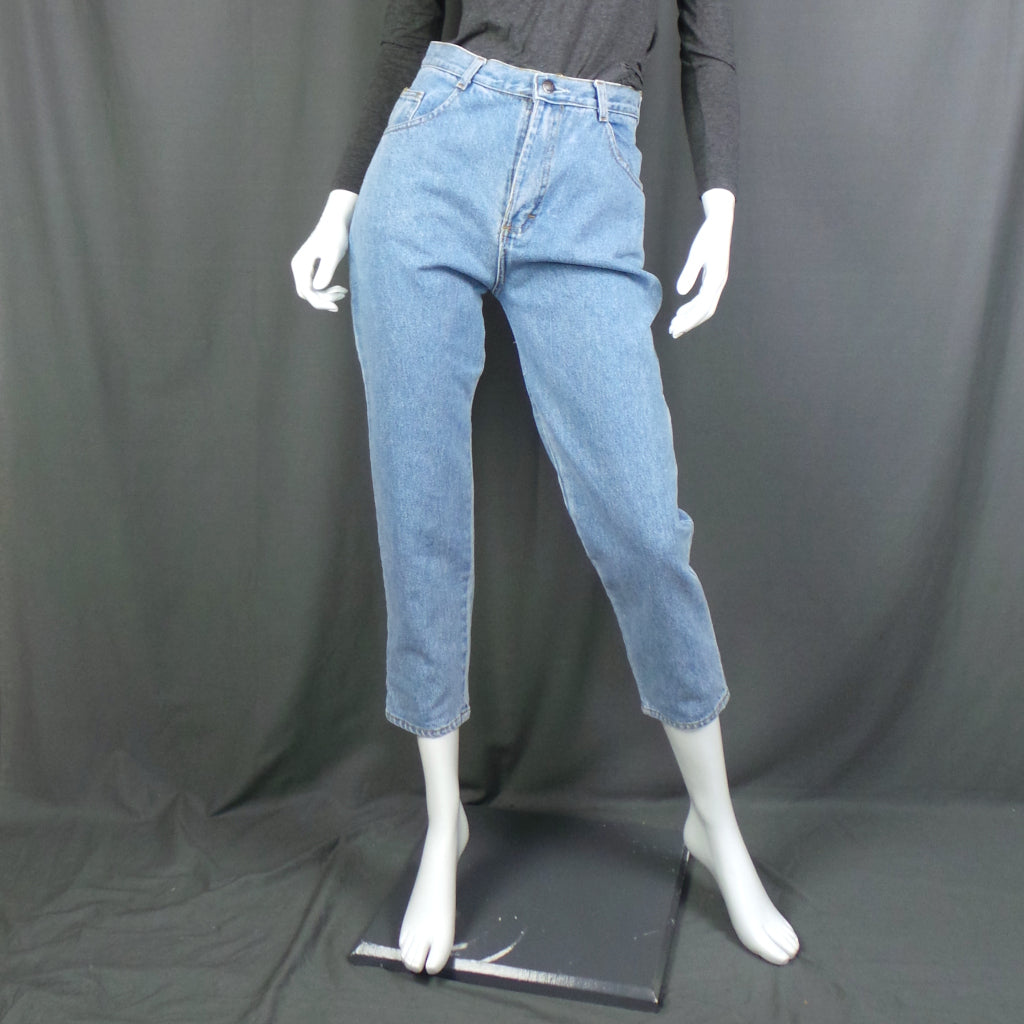 1980s Light Wash Crop Vintage Denim Jeans