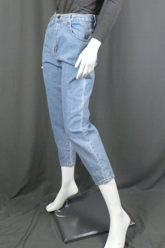 1980s Light Wash Crop Denim Jeans | S