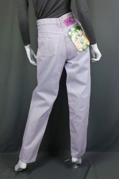 1980s Lilac Crop Denim Jeans | M