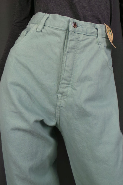 1980s Mint Crop Denim Jeans | M