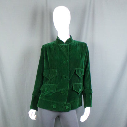 1950s Deep Green Velvet Vintage Short Jacket | John Comery Haute Couture