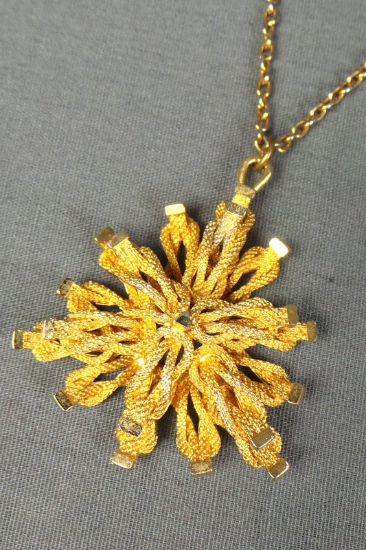 1970s Gold Knot Brutalist Necklace