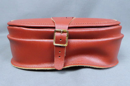 1970s Red Leather Saddle Bag