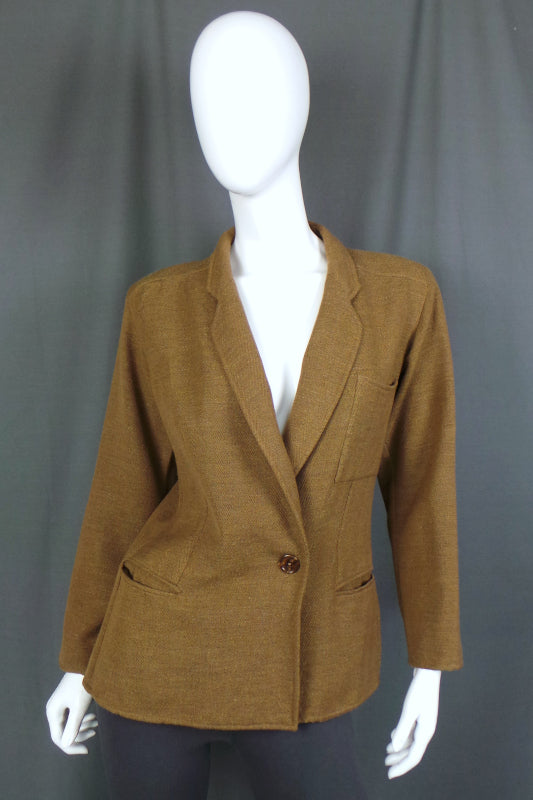 Italian Vintage Emporio Armani Herringbone Oversize Wool outlet Blazer