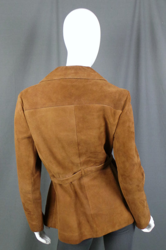 Suede hot sale belted jacket