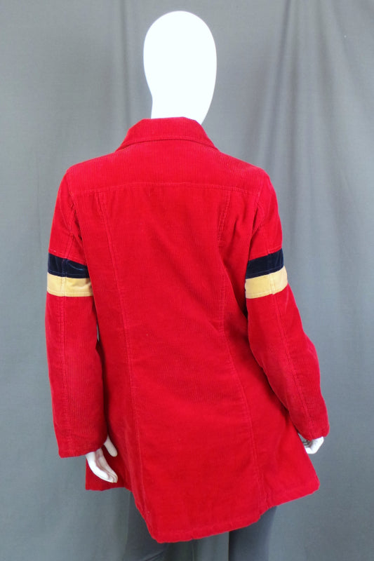 1970s Red Cord Stripe Jacket | L