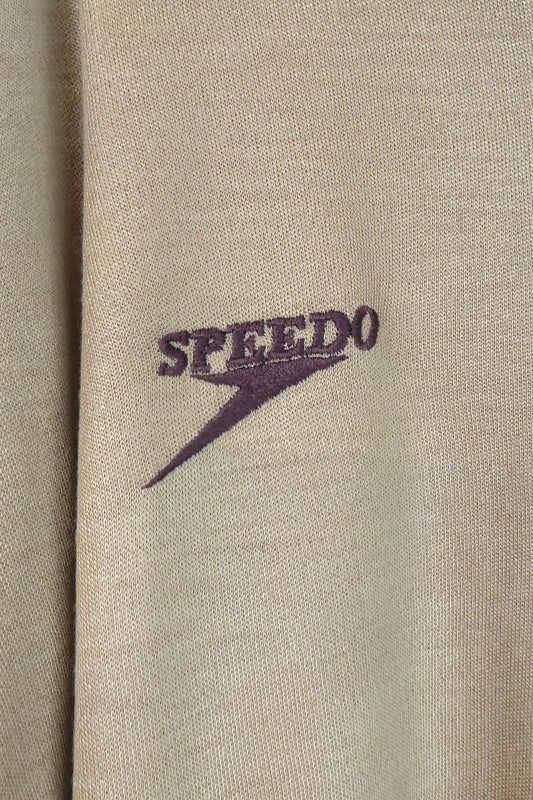 1970s Tan Stripe Sports Track Top | Speedo | 4XL