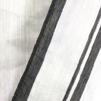 1970s White and Black Plain Scarf