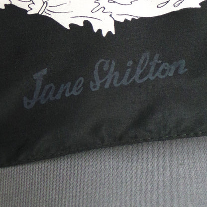 1980s Black and White Ornate Print Scarf | Jane Shilton