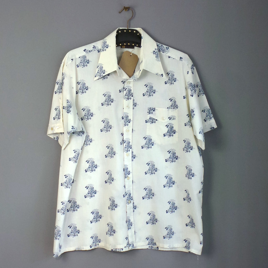 1960s Chinese Willow Print Vintage Shirt | Henry BannermanL
