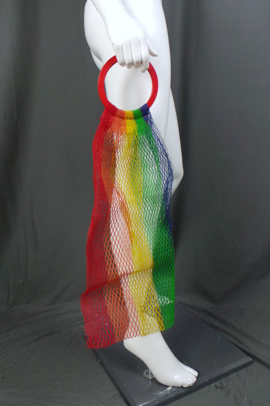 1960s Rainbow Stripe Vintage Tote Bag
