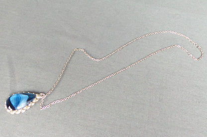 1960s Deep Blue Faux Gemstone Necklace
