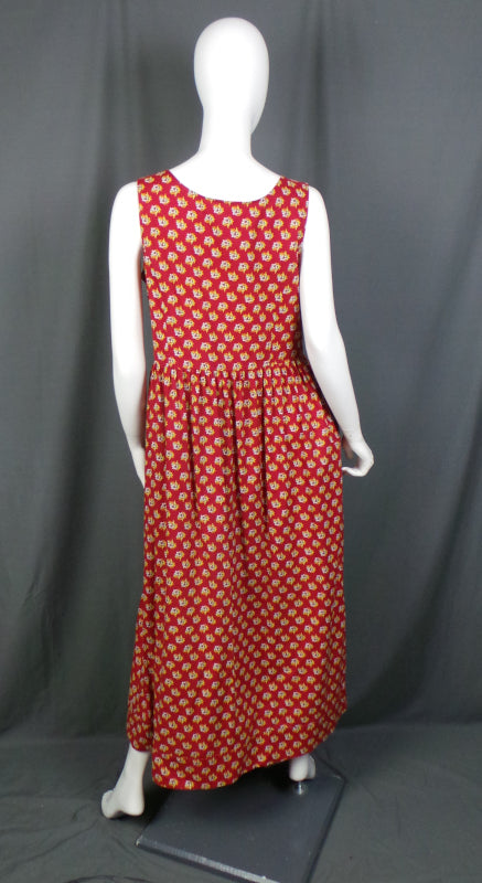 1980s Laura Ashley Red Summer Dress | L