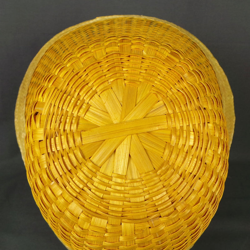 1960s Golden Yellow Wicker Brimmed Cap