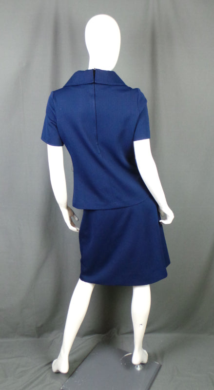 1970s Navy Wide Collar Co-Ord | Butte Knit | M