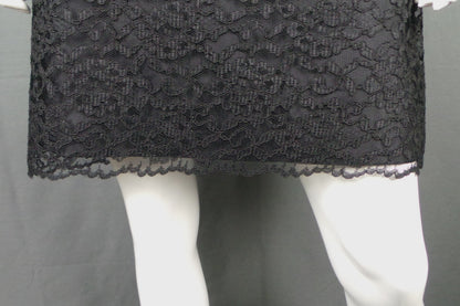 1960s Black Lace Mini Dress | Blanes | S