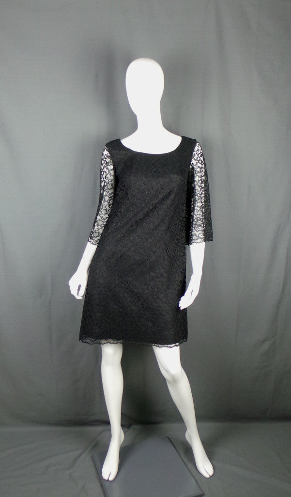 1960s Black Lace Mini Vintage Dress | Blanes