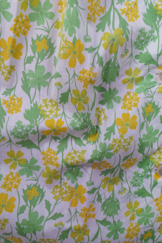 1950s Liberty of London Buttercup Yellow Shirtwaister | XS