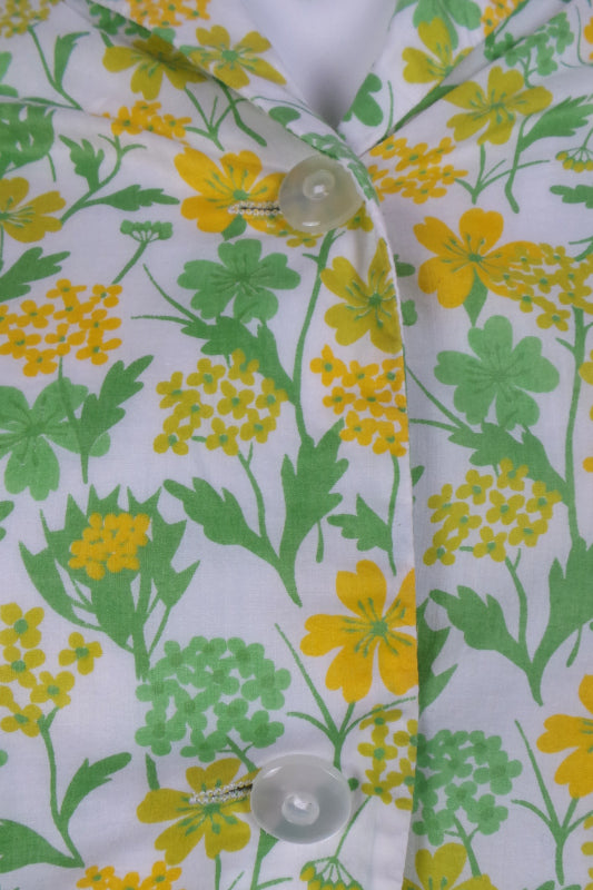 1950s Liberty of London Buttercup Yellow Shirtwaister | XS