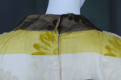 1970s Velvet Sunflower Striped Maxi Dress | California | M