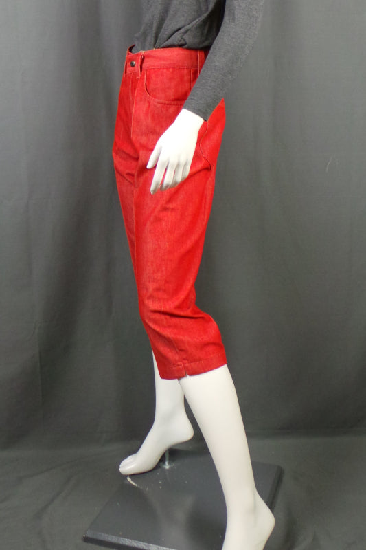 1960s Red Levis Sta-Prest Crop Jeans | M