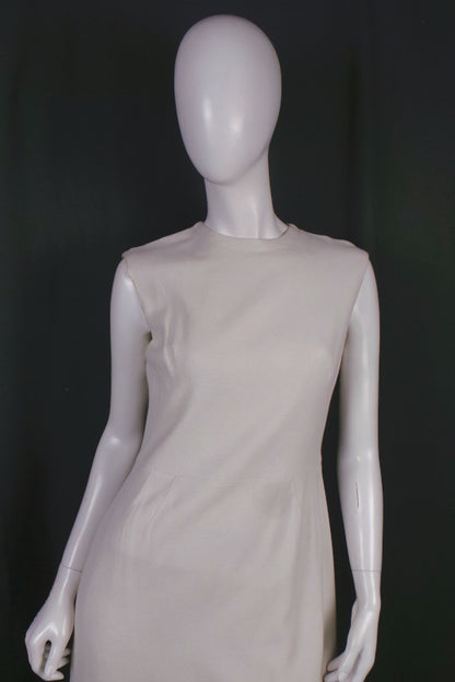 1960s Cream Simple Shift Dress | Rensoir | L