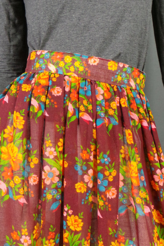 Sheer floral 2025 skirt yellow