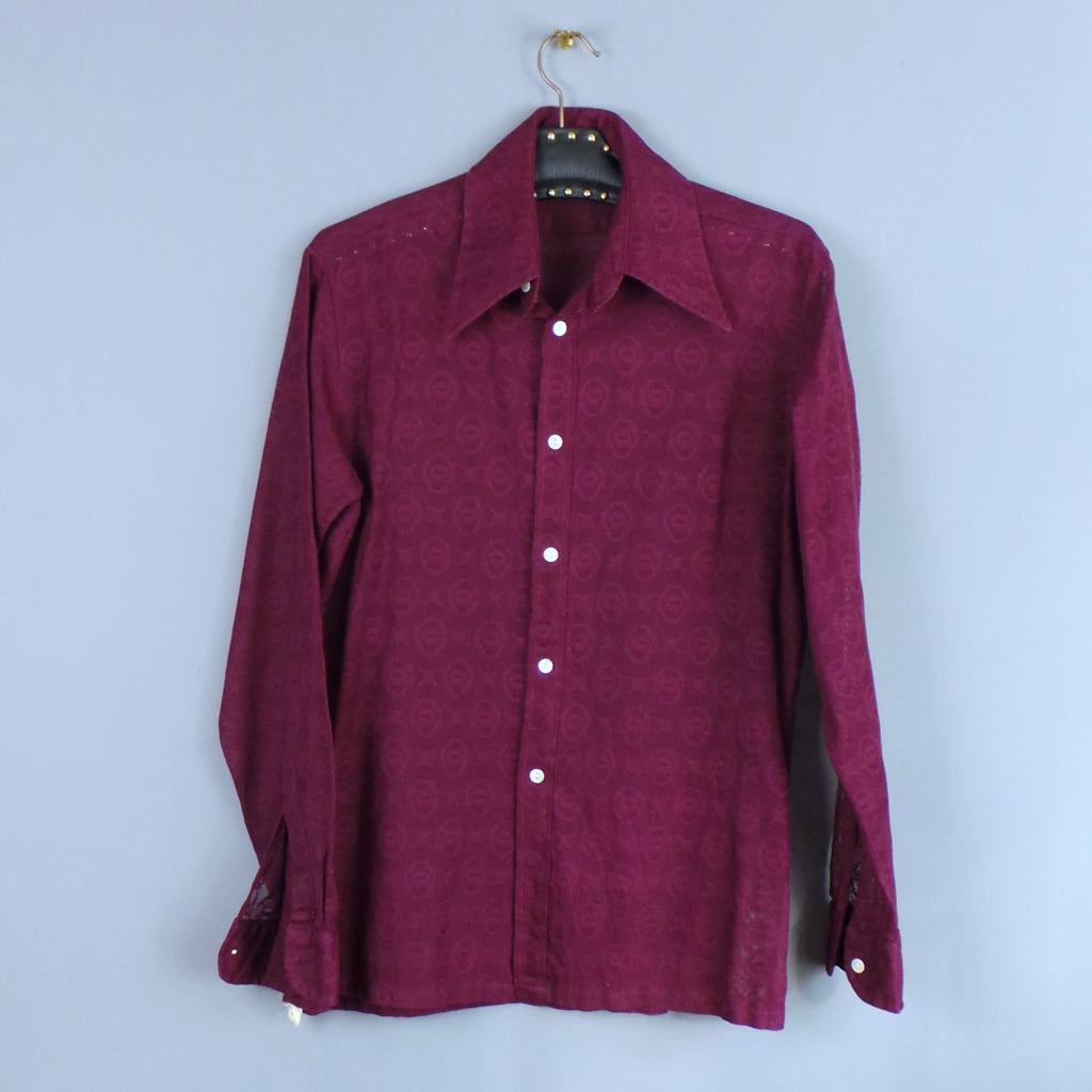 1970s Mulberry Lace Vintage Cravat Shirt | Bonsoir Boutique
