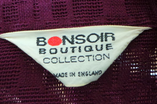 1970s Mulberry Lace Cravat Shirt | Bonsoir Boutique | XL