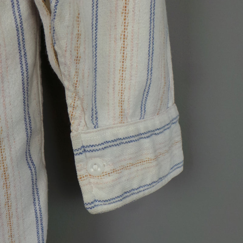 1950s Cream Striped Brushed Cotton Shirt | Wentworth | XL