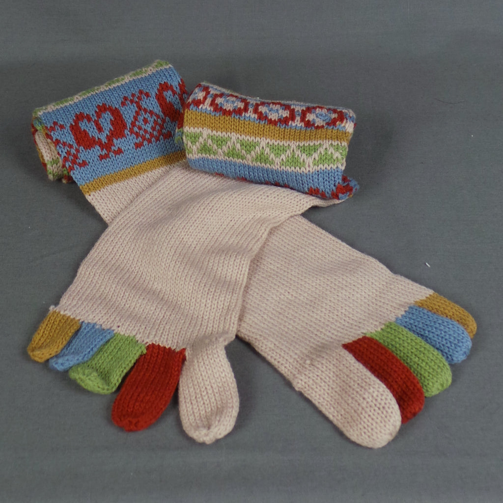 1980s Fair Aisle Long Vintage Toe Socks