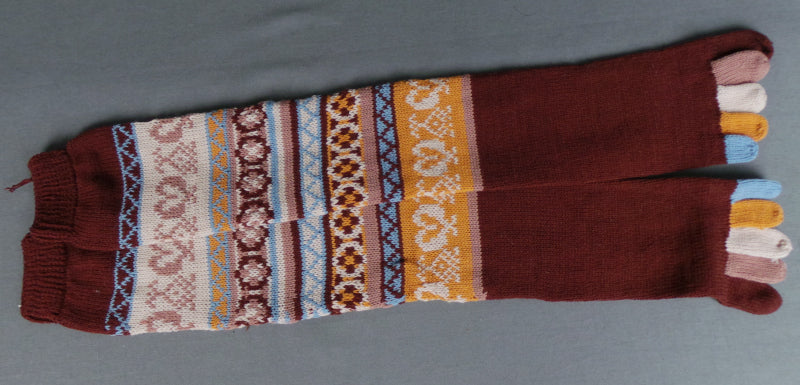 1980s Fair Aisle Long Toe Socks | 5 Colours | One Size